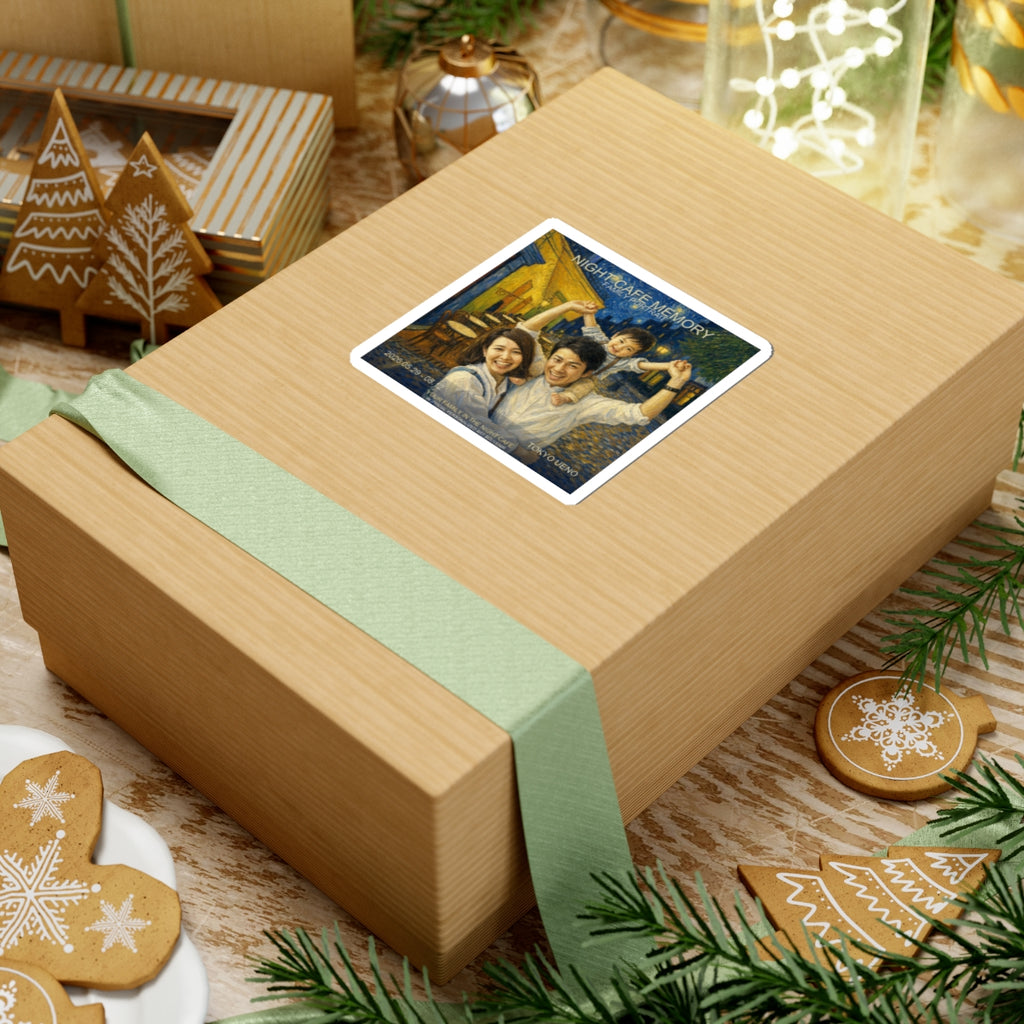 Custom Van Gogh Cafe Portrait from Your Photo - Stickers (2026 Date)