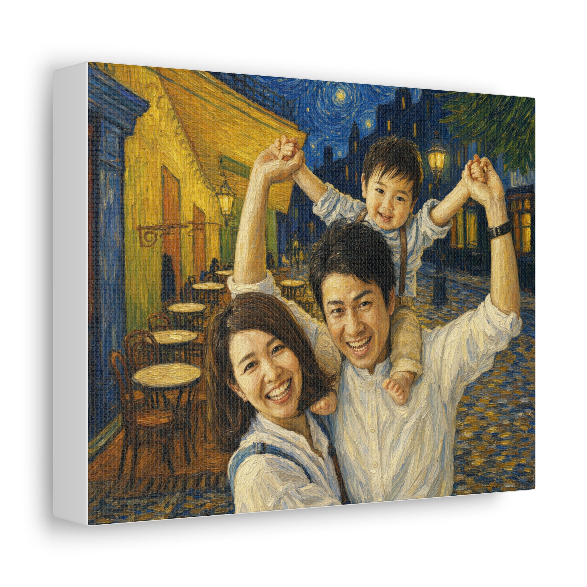 Custom Van Gogh Cafe Portrait from Your Photo - Canvas Print (No Date)