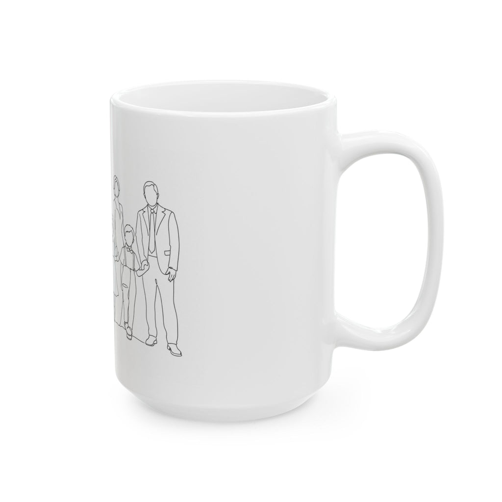 One Line Drawing Ceramic Mug