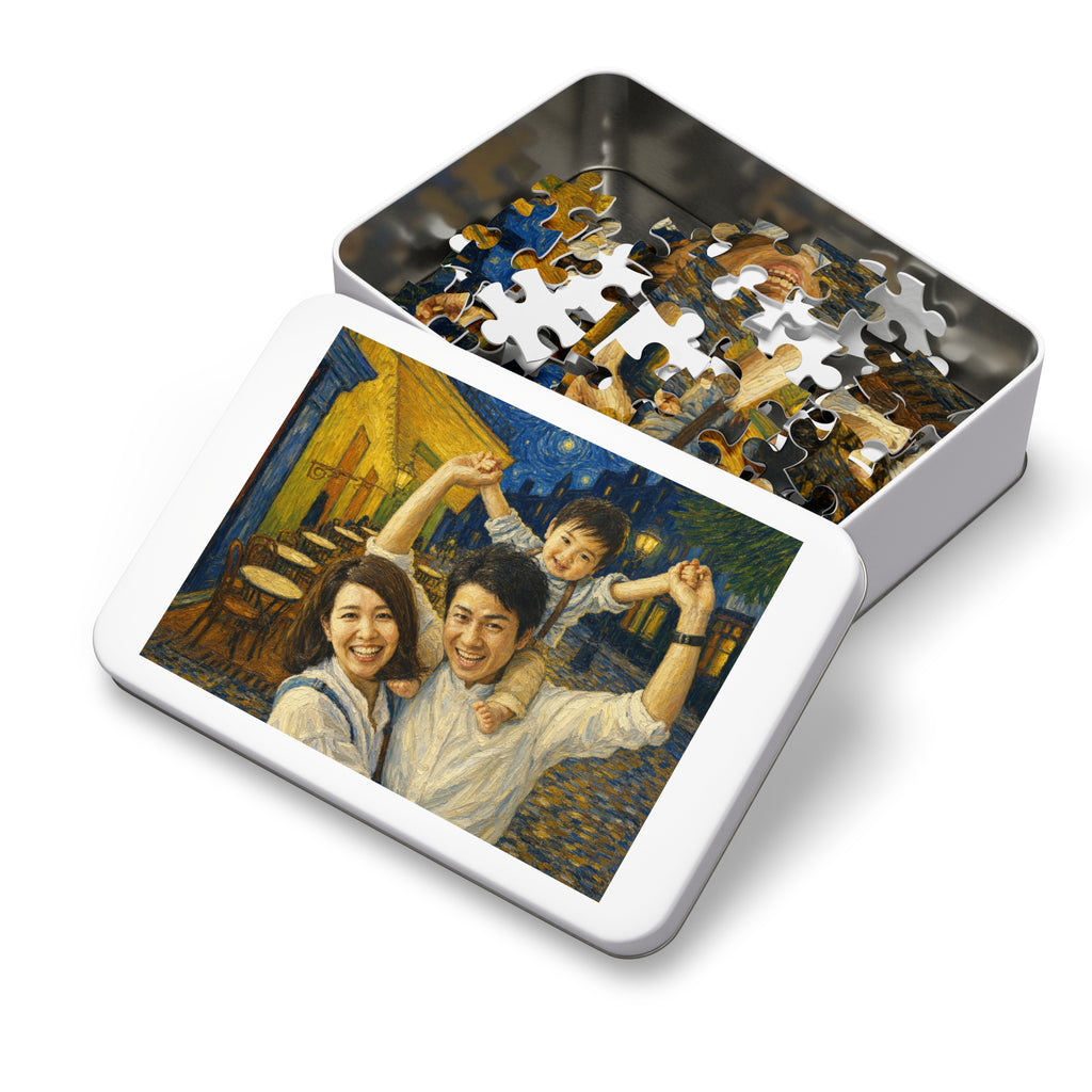 Custom Van Gogh Cafe Portrait from Your Photo - Puzzle (No Date)