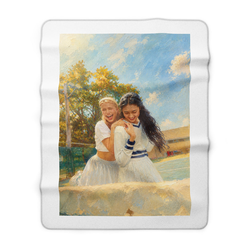 Custom Oil Painting Portrait from Your Photo - Sherpa Blanket