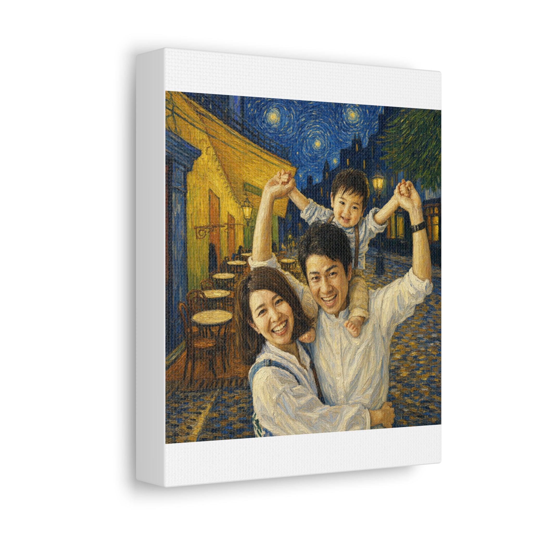 Custom Van Gogh Cafe Portrait from Your Photo - Canvas Print (No Date)