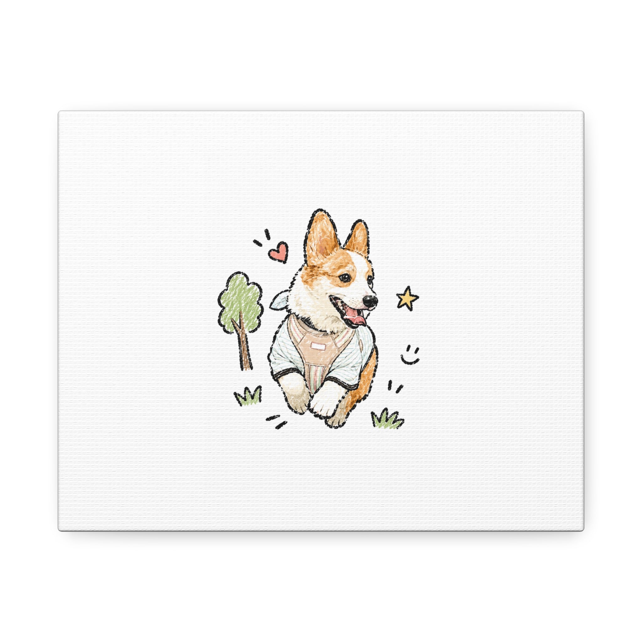 Custom Bold Doodle Portrait from Your Photo - Canvas Print