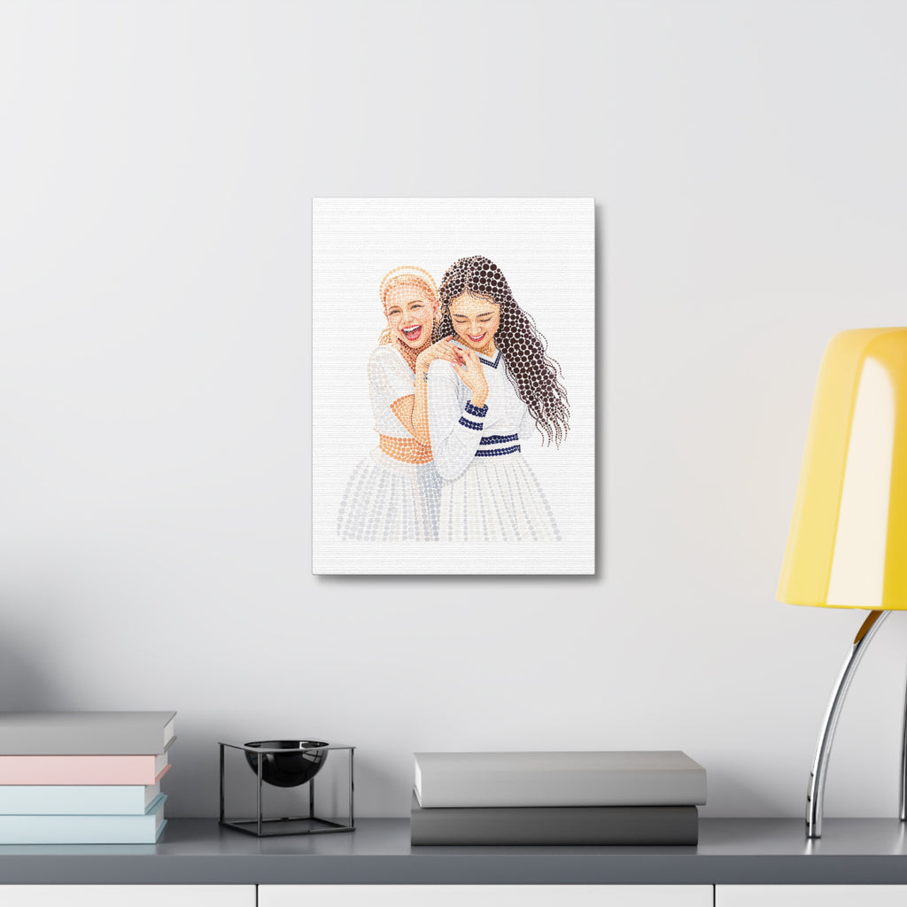 Custom Dots Portrait from Your Photo - Canvas Print