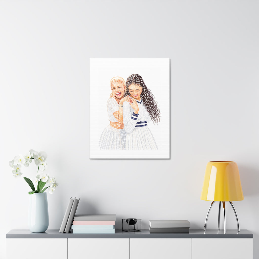 Custom Dots Portrait from Your Photo - Canvas Print