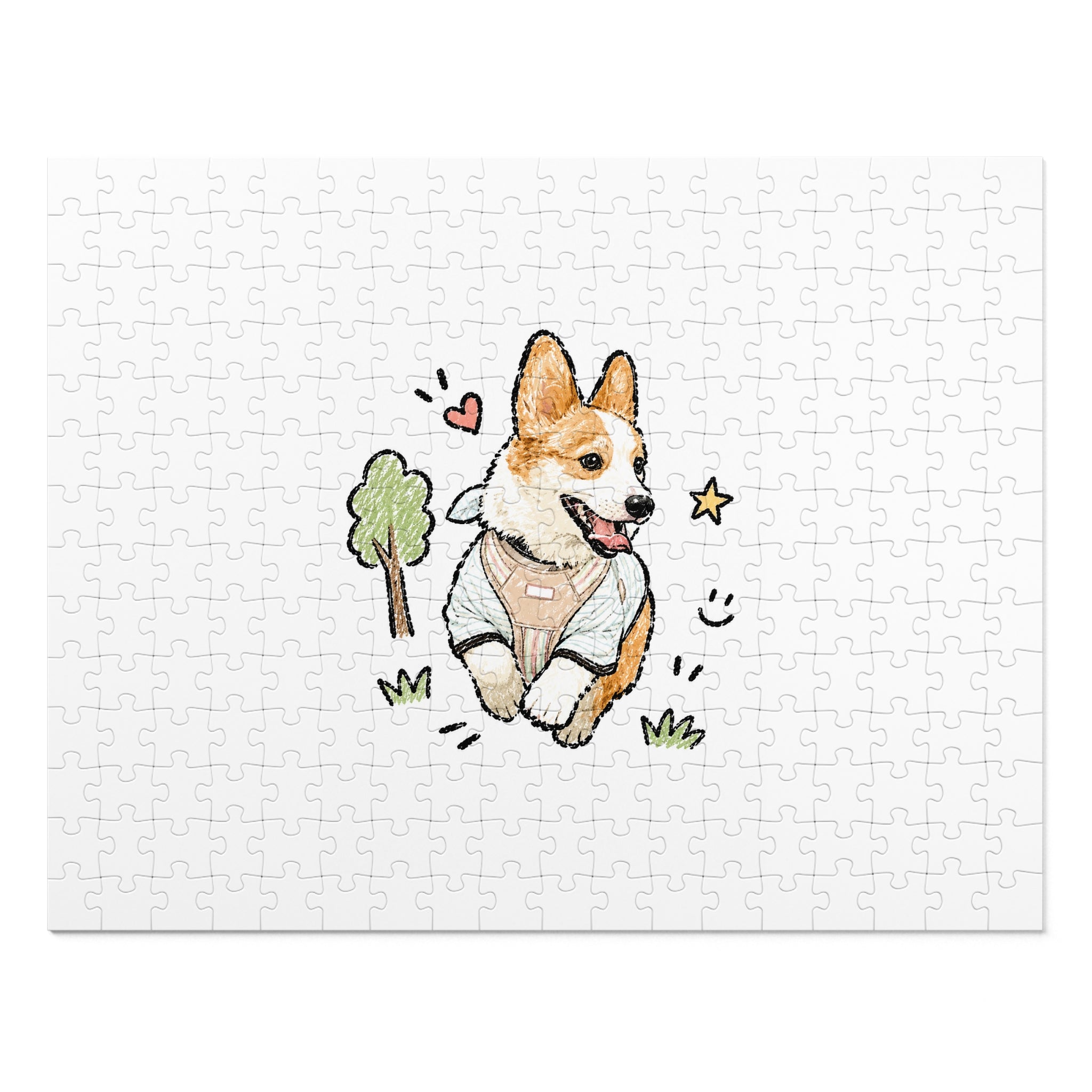 Custom Bold Doodle Portrait from Your Photo - Puzzle