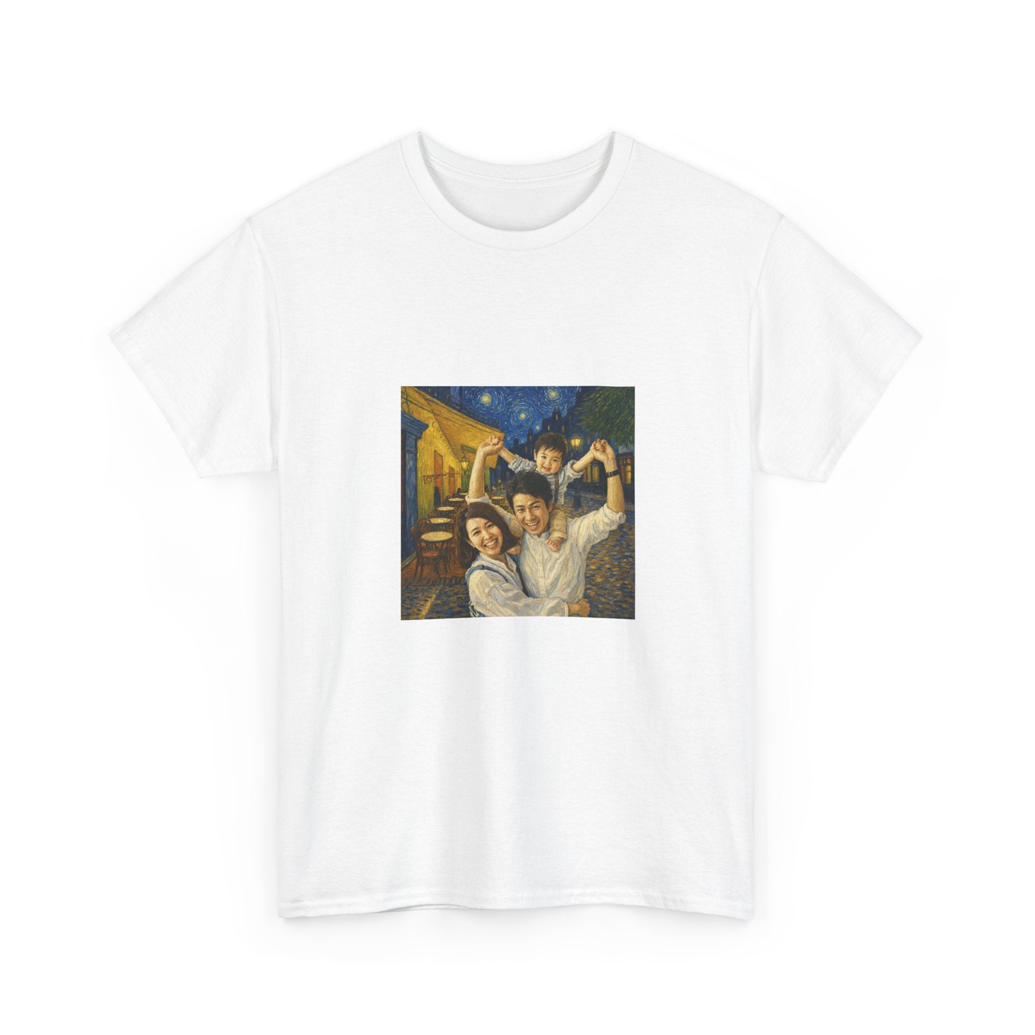 Custom Van Gogh Cafe Portrait from Your Photo - T-Shirt (No Date)