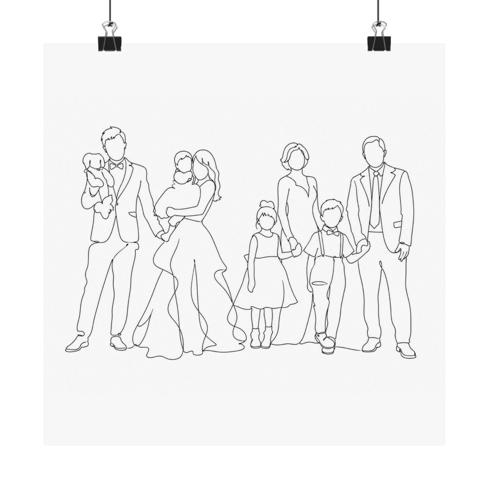 One Line Drawing Matte Poster