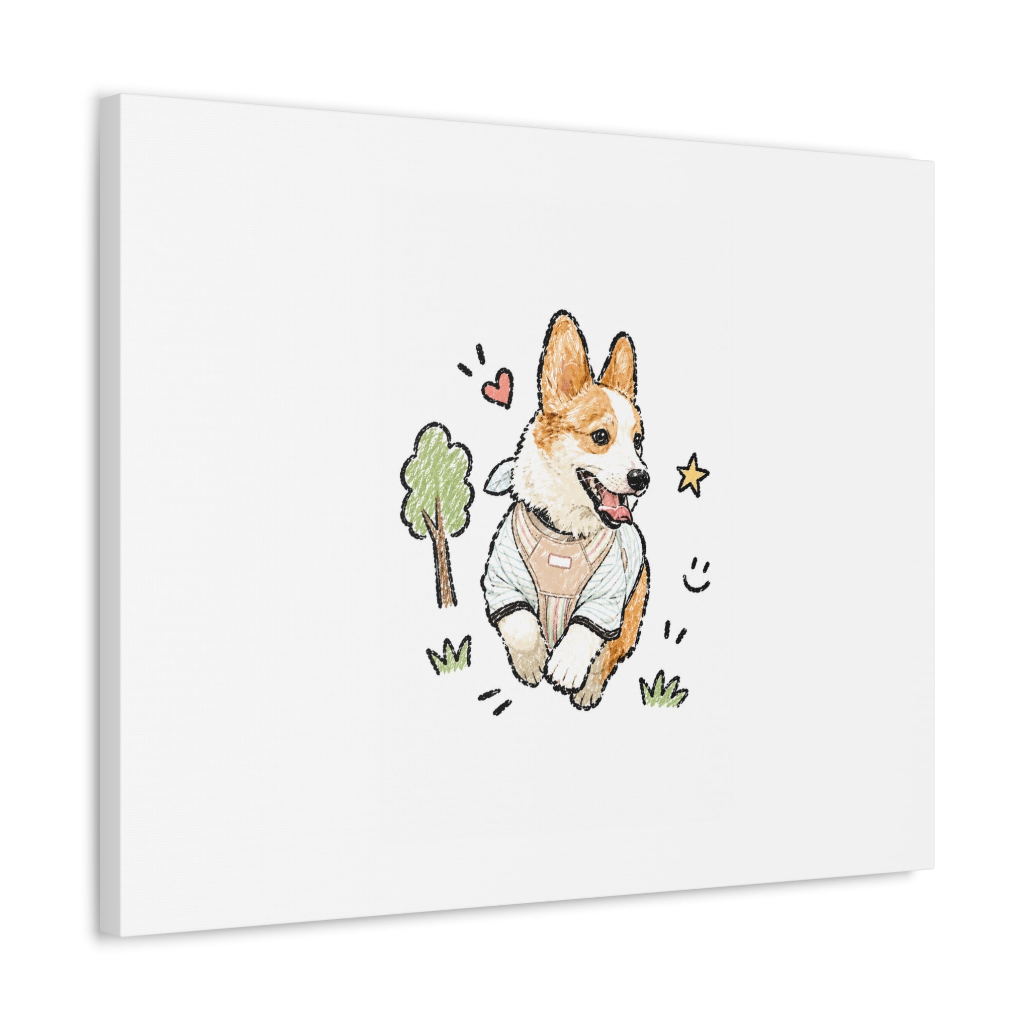 Custom Bold Doodle Portrait from Your Photo - Canvas Print