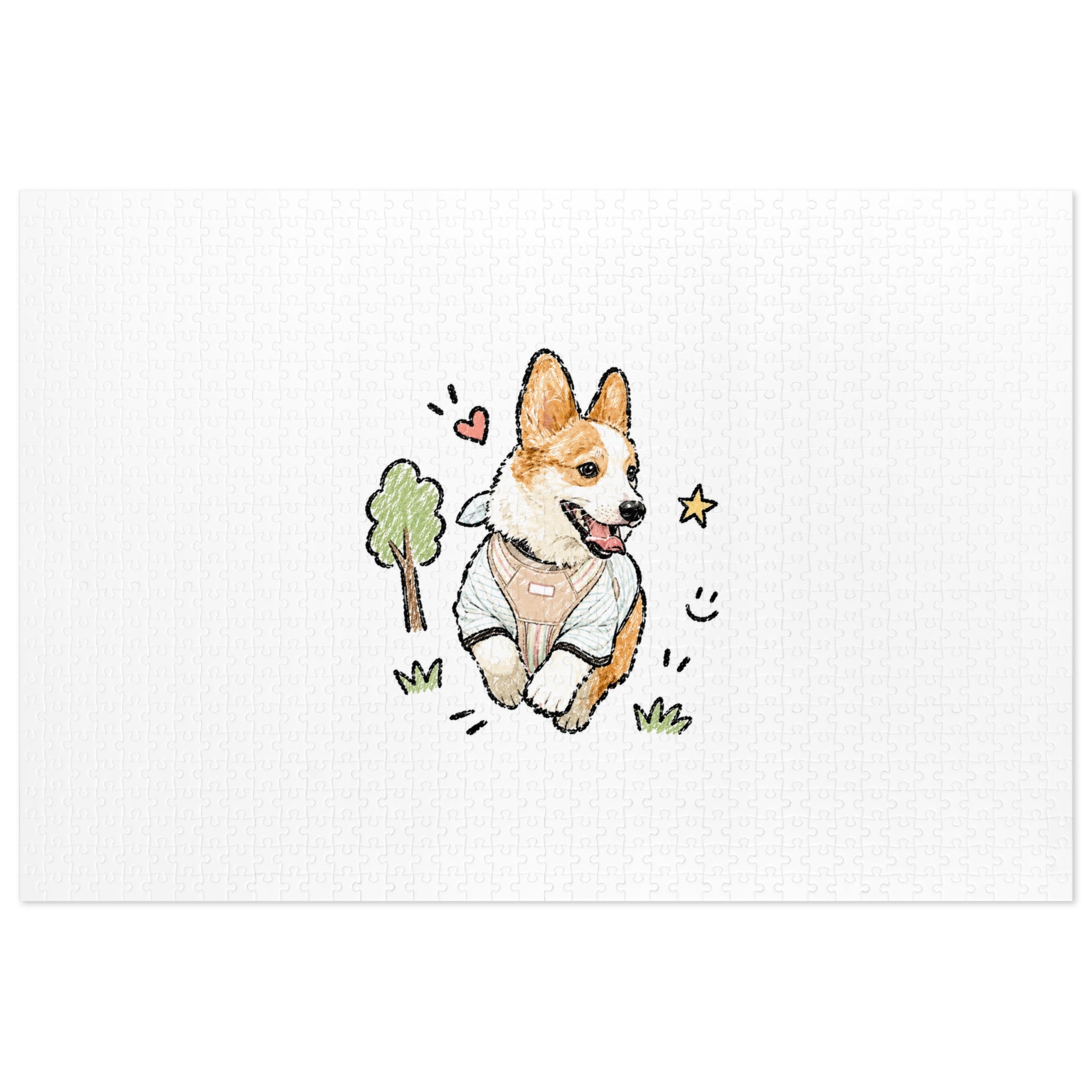Custom Bold Doodle Portrait from Your Photo - Puzzle