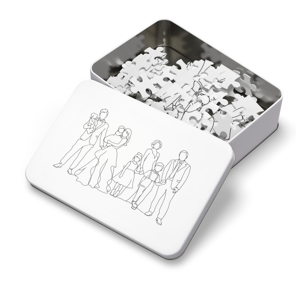 Custom One-Line Portrait from Your Photo - Puzzle