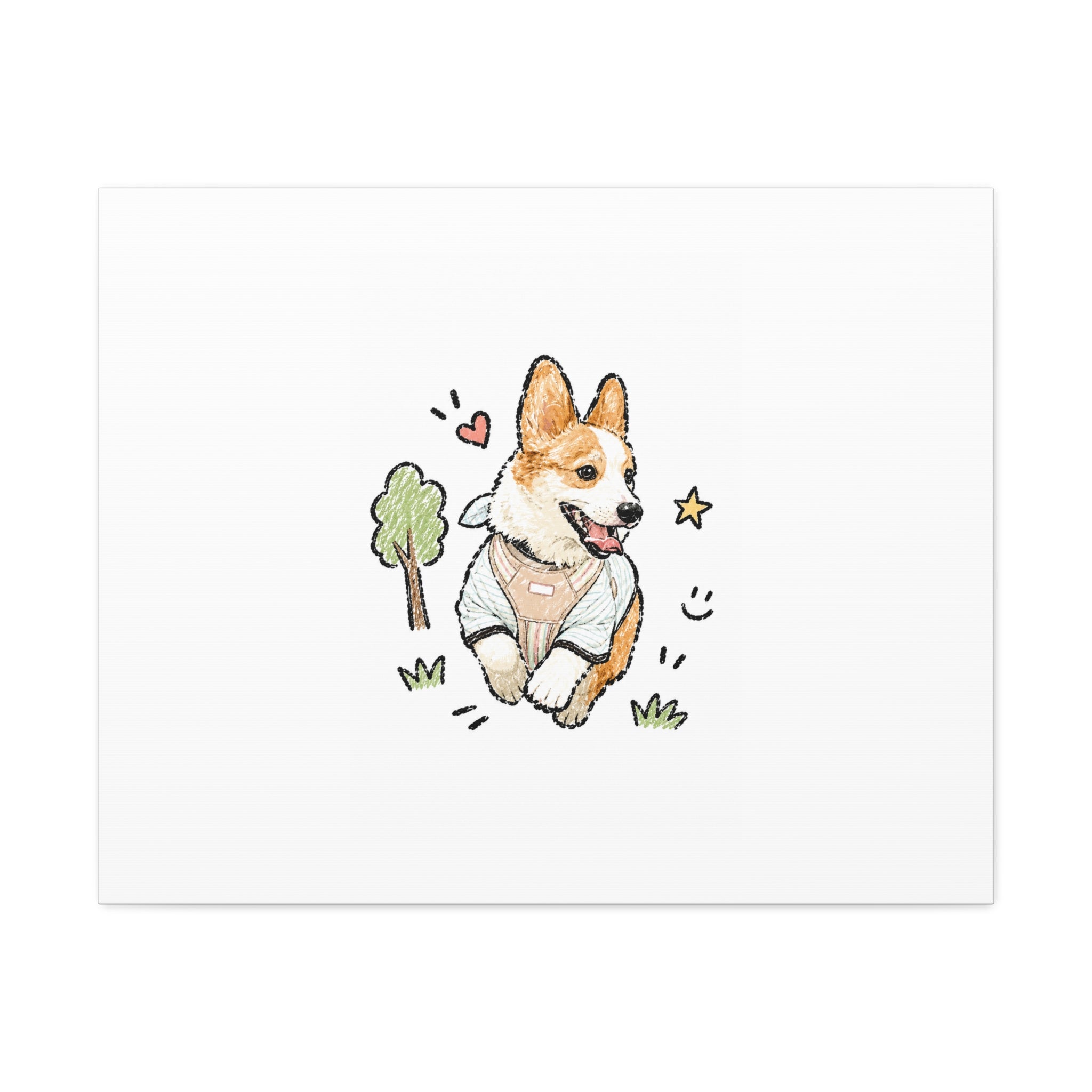 Custom Bold Doodle Portrait from Your Photo - Canvas Print
