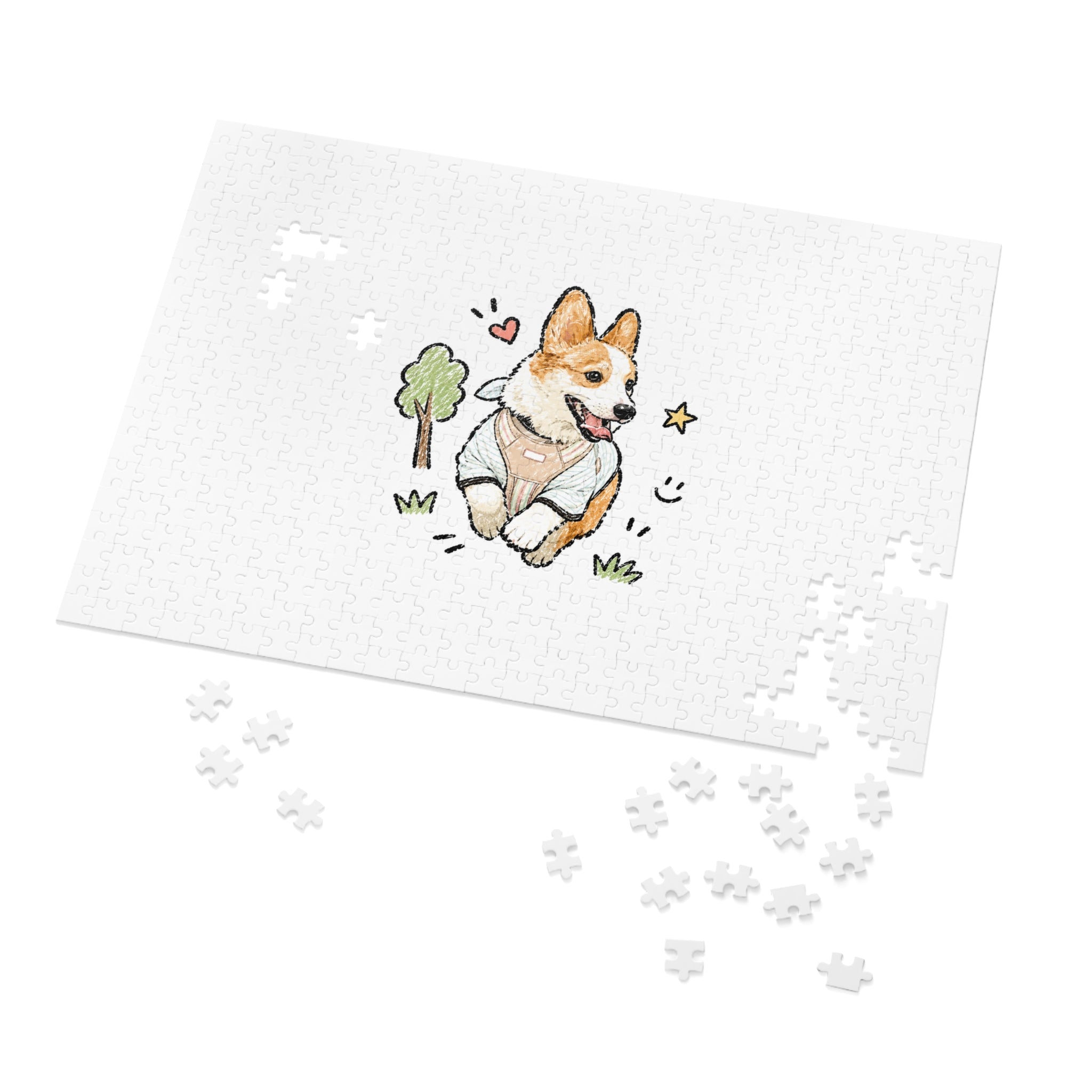 Custom Bold Doodle Portrait from Your Photo - Puzzle