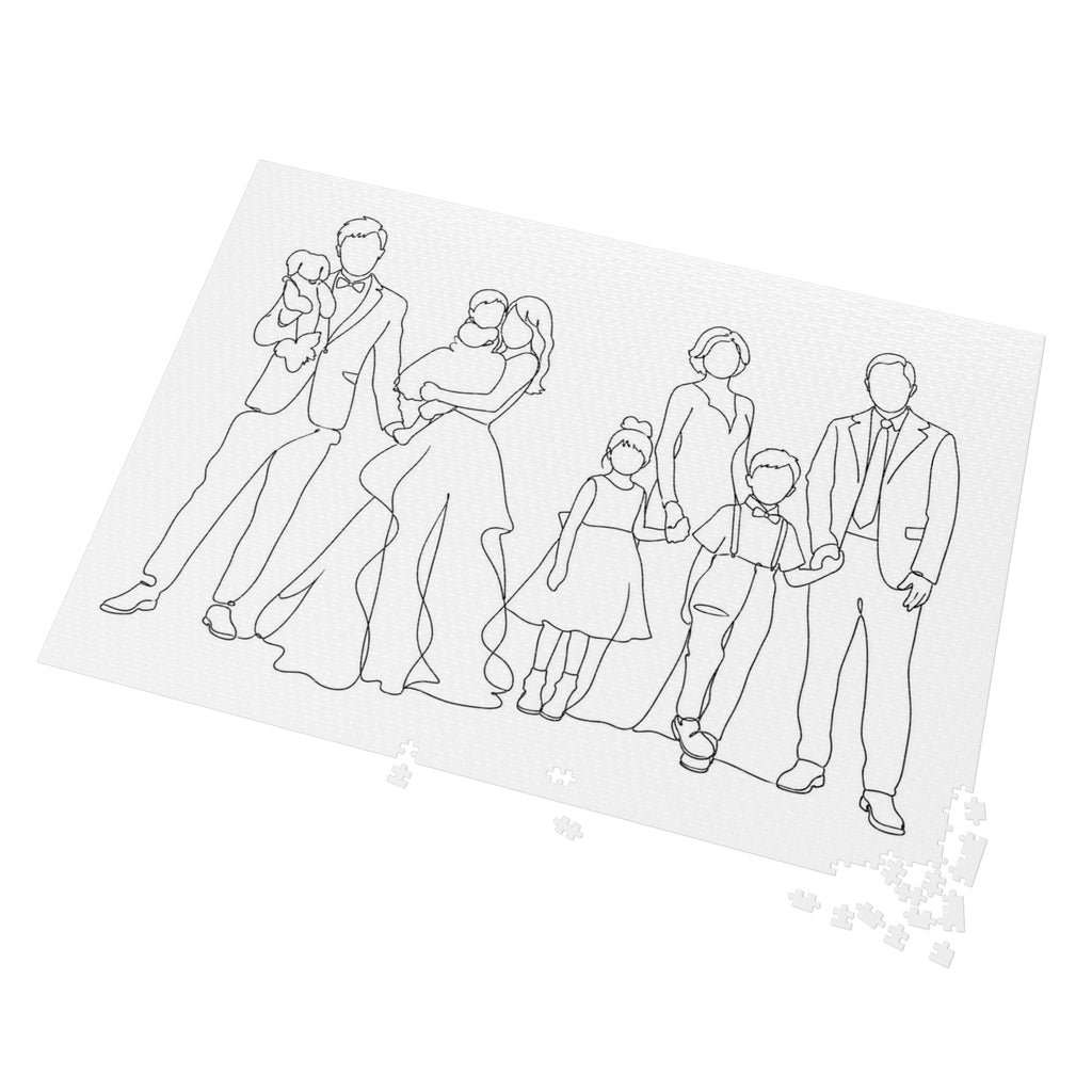 Custom One-Line Portrait from Your Photo - Puzzle