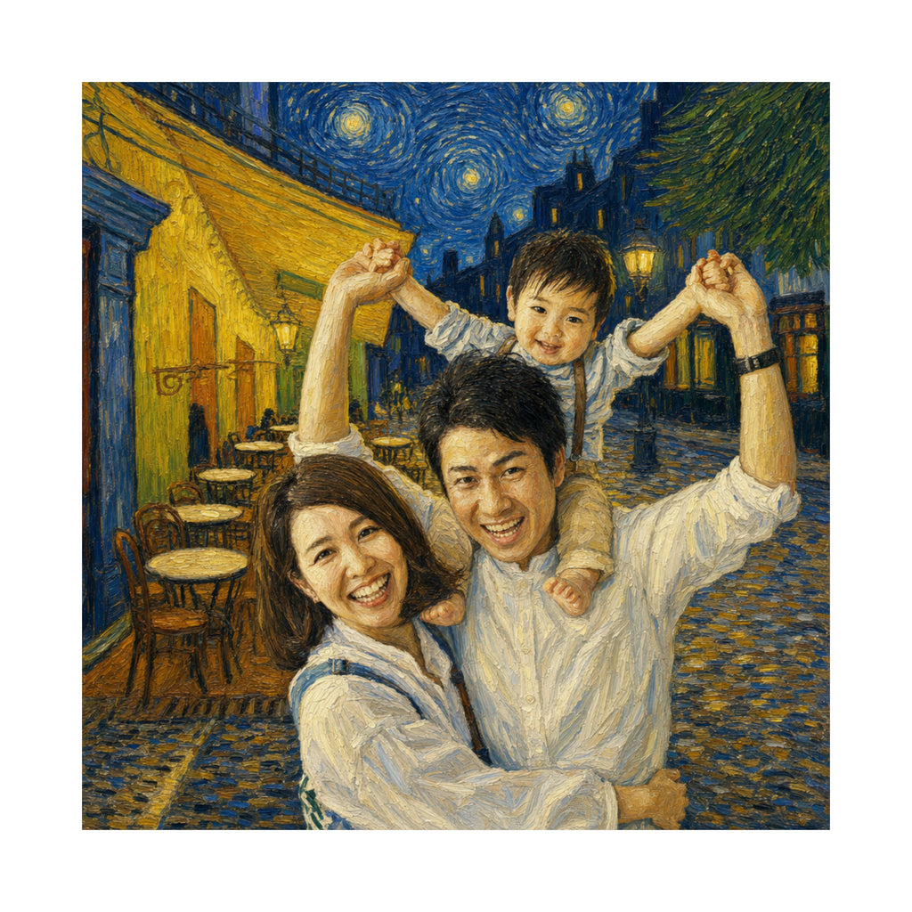 Custom Van Gogh Cafe Portrait from Your Photo - Poster (No Date)