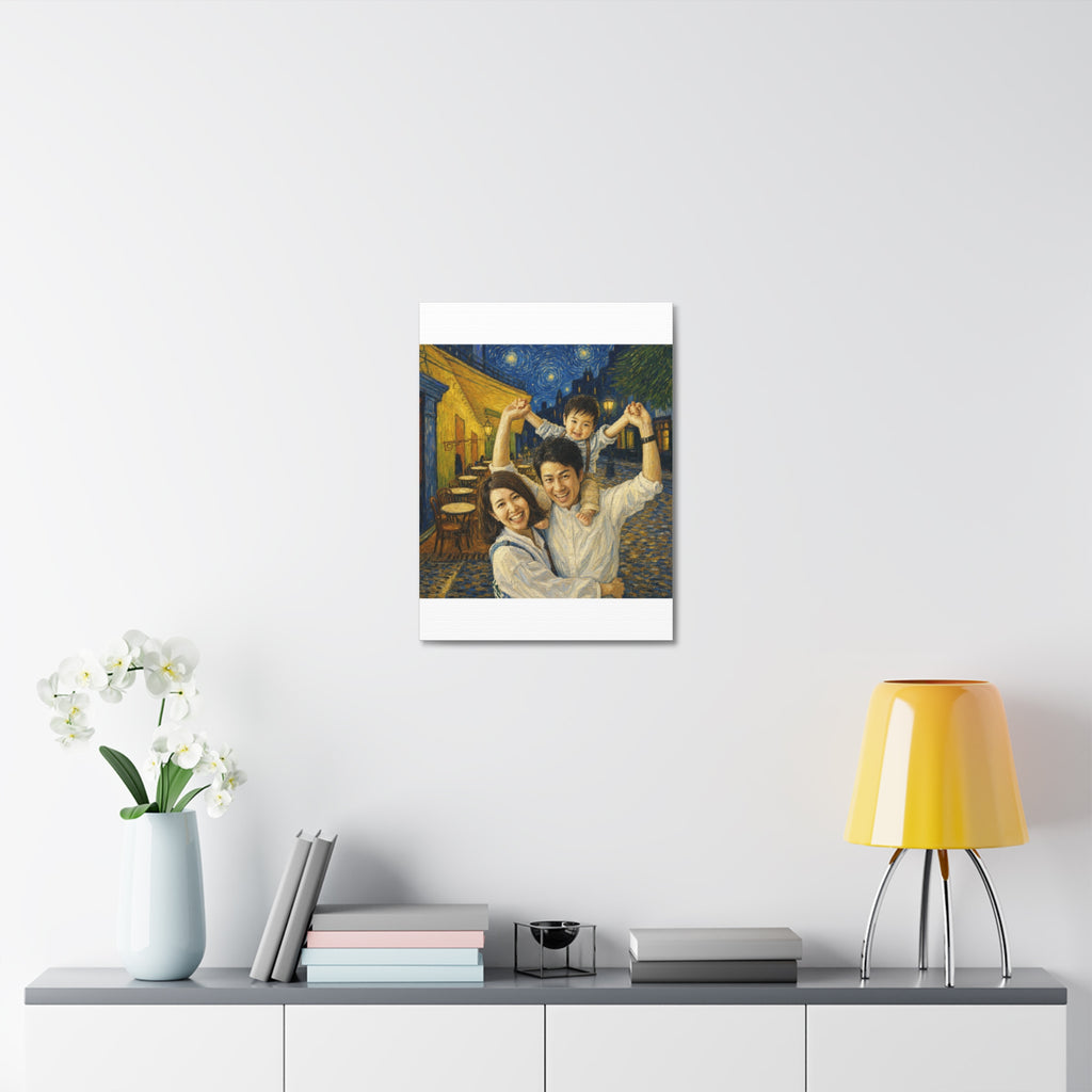 Custom Van Gogh Cafe Portrait from Your Photo - Canvas Print (No Date)