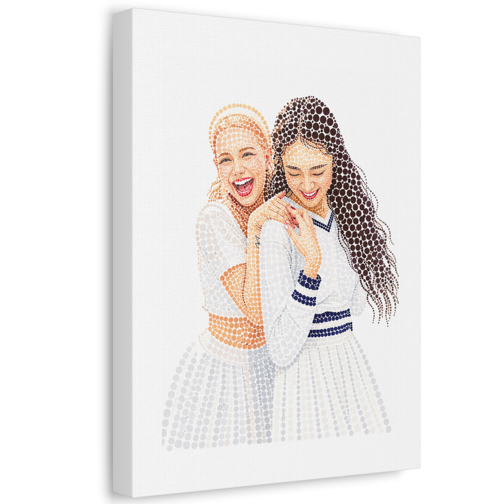Custom Dots Portrait from Your Photo - Canvas Print