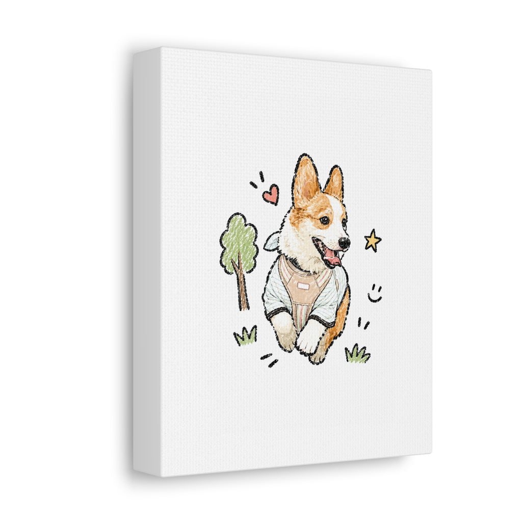 Custom Bold Doodle Portrait from Your Photo - Canvas Print