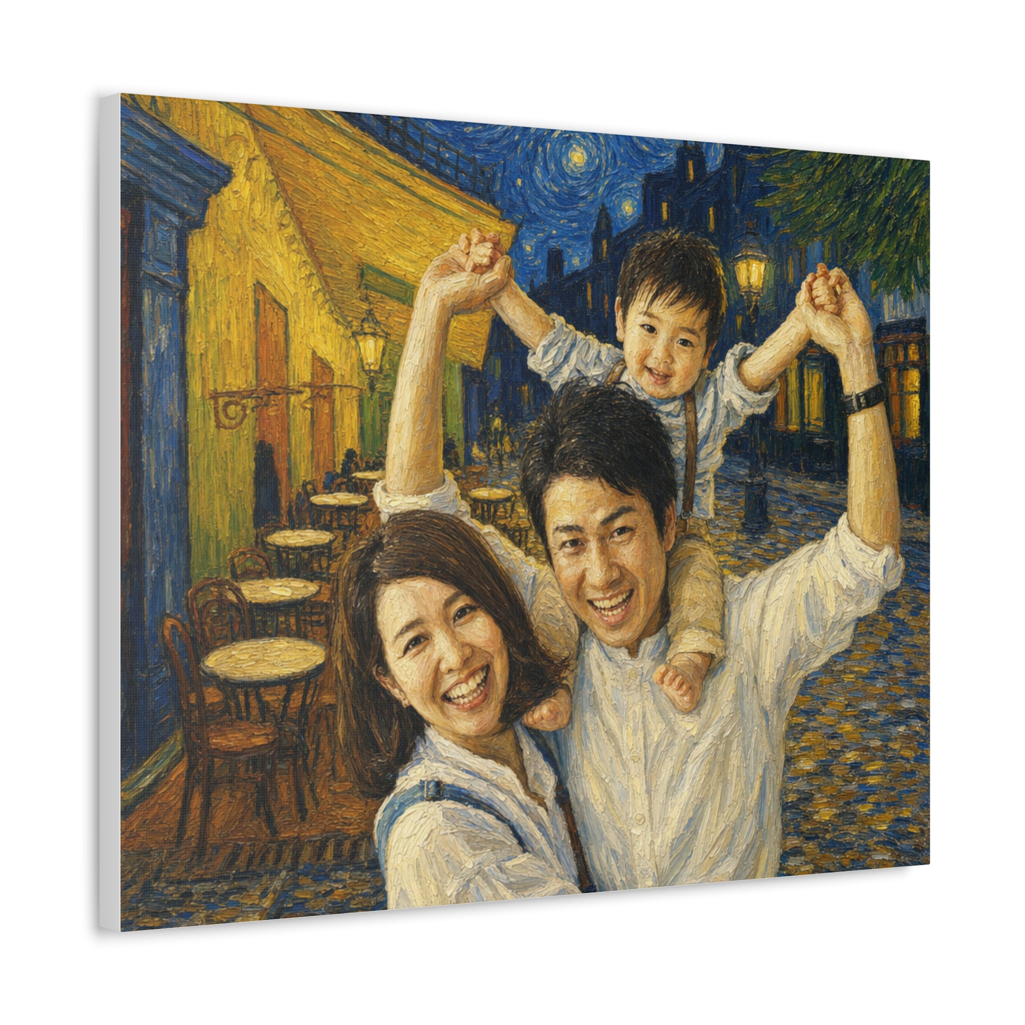 Custom Van Gogh Cafe Portrait from Your Photo - Canvas Print (No Date)