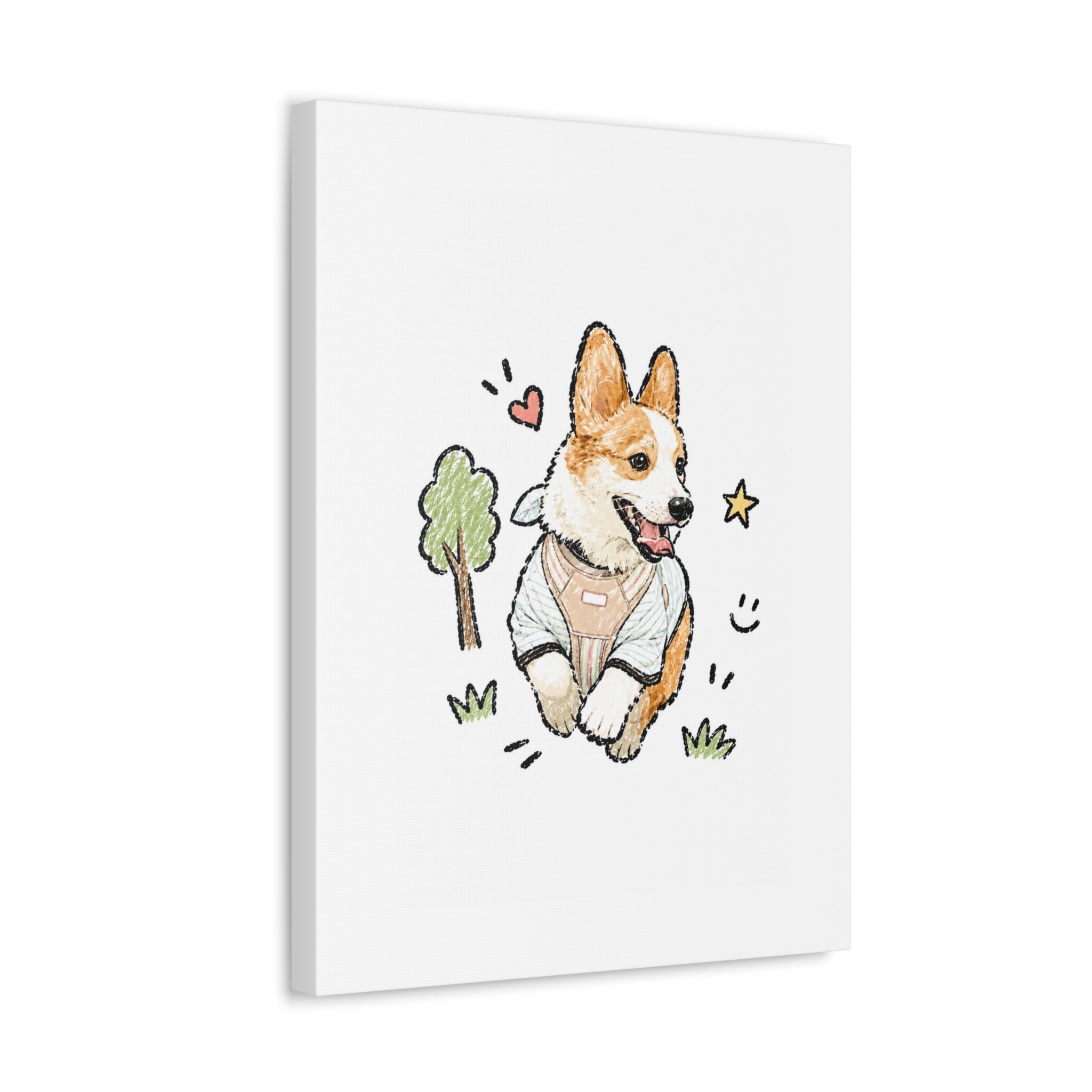 Custom Bold Doodle Portrait from Your Photo - Canvas Print