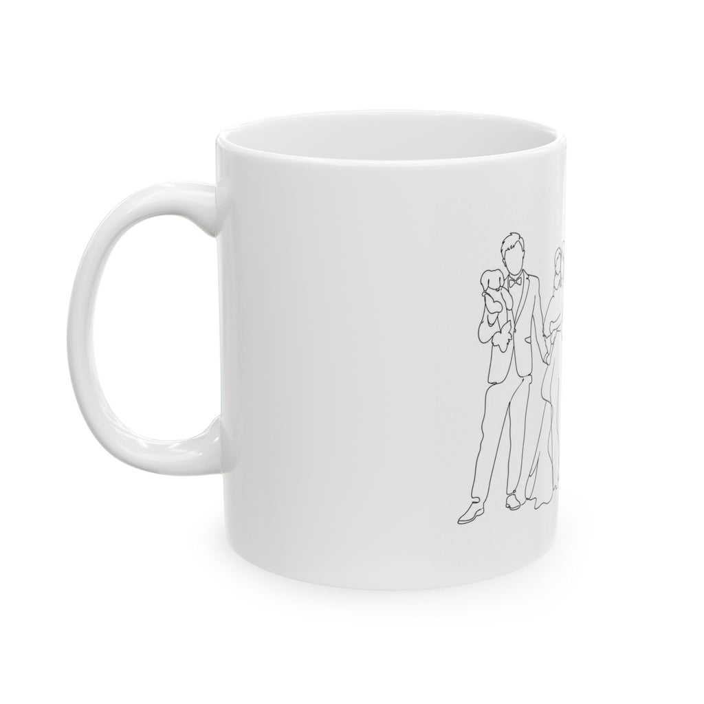 One Line Drawing Ceramic Mug