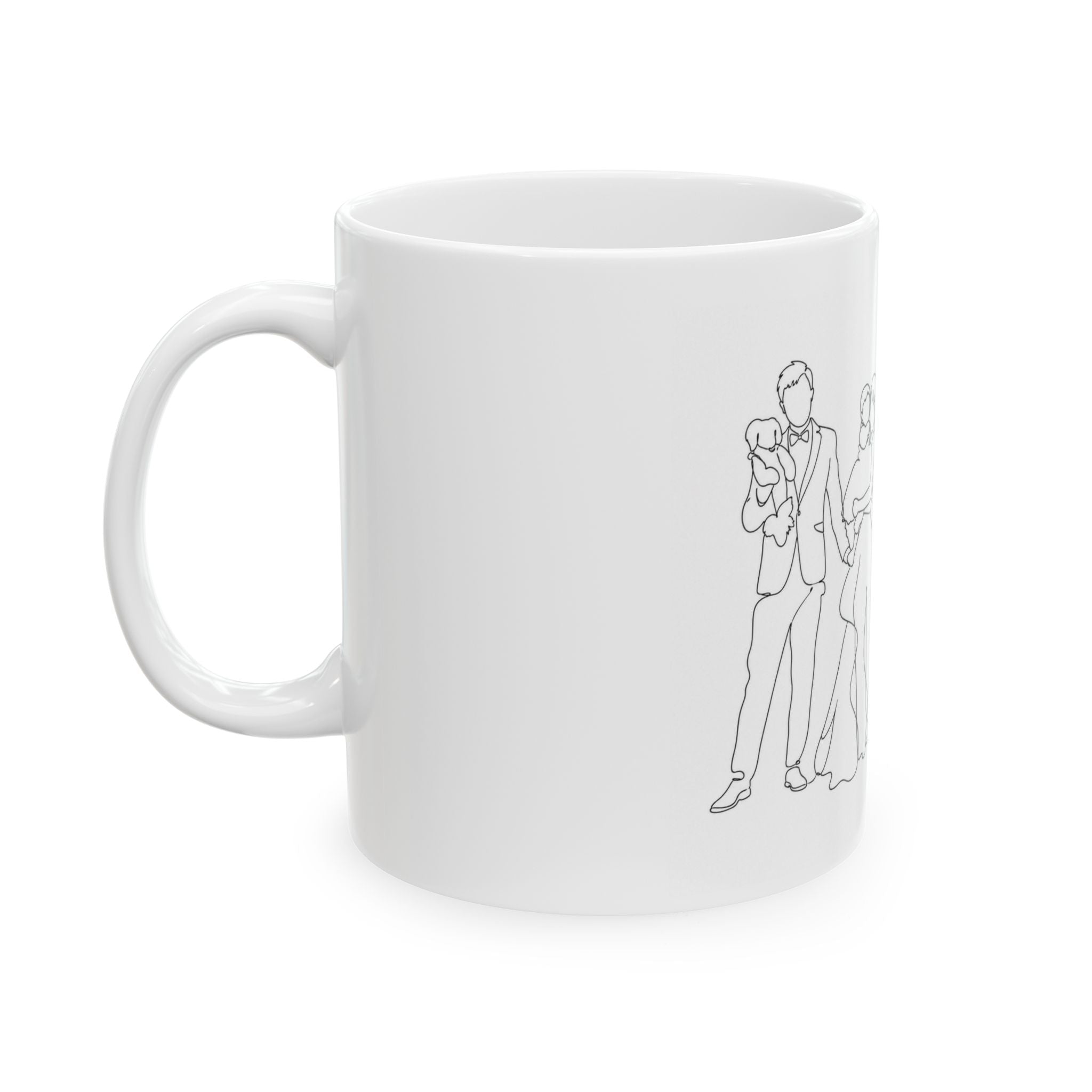 One Line Drawing Ceramic Mug