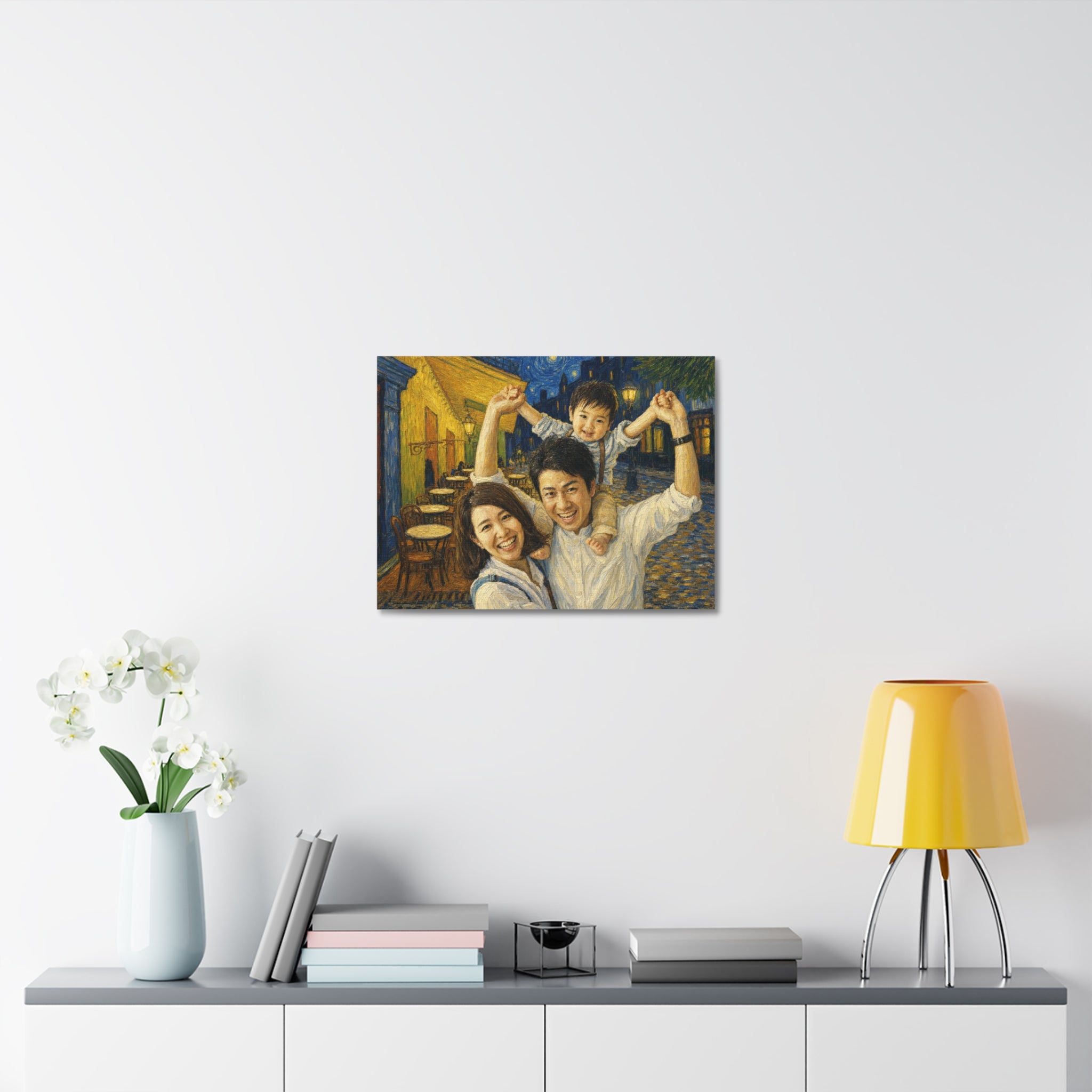 Custom Van Gogh Cafe Portrait from Your Photo - Canvas Print (No Date)
