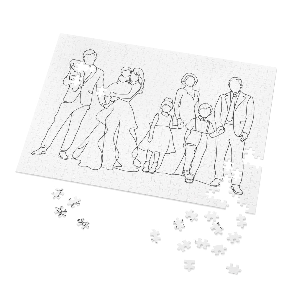 Custom One-Line Portrait from Your Photo - Puzzle