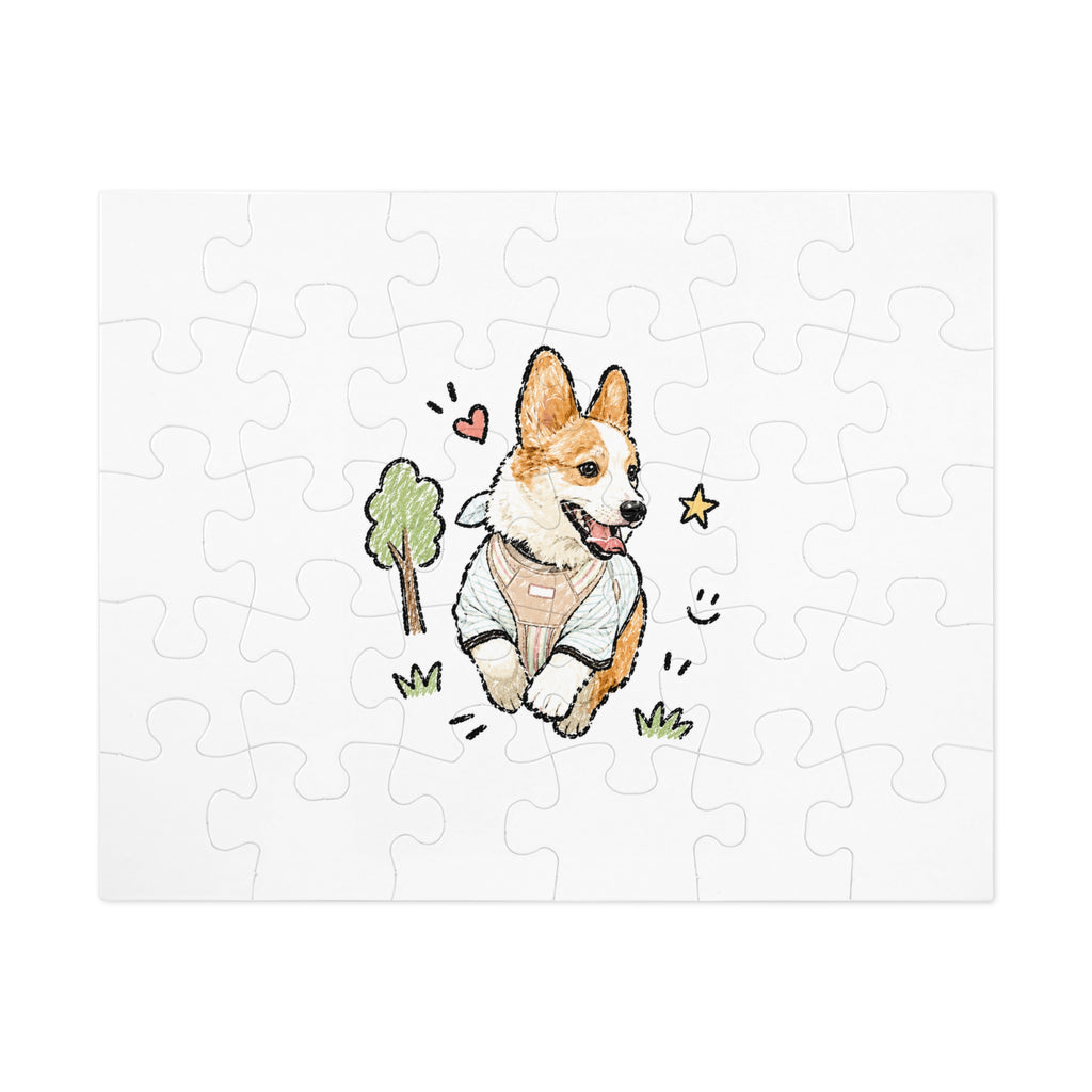 Custom Bold Doodle Portrait from Your Photo - Puzzle