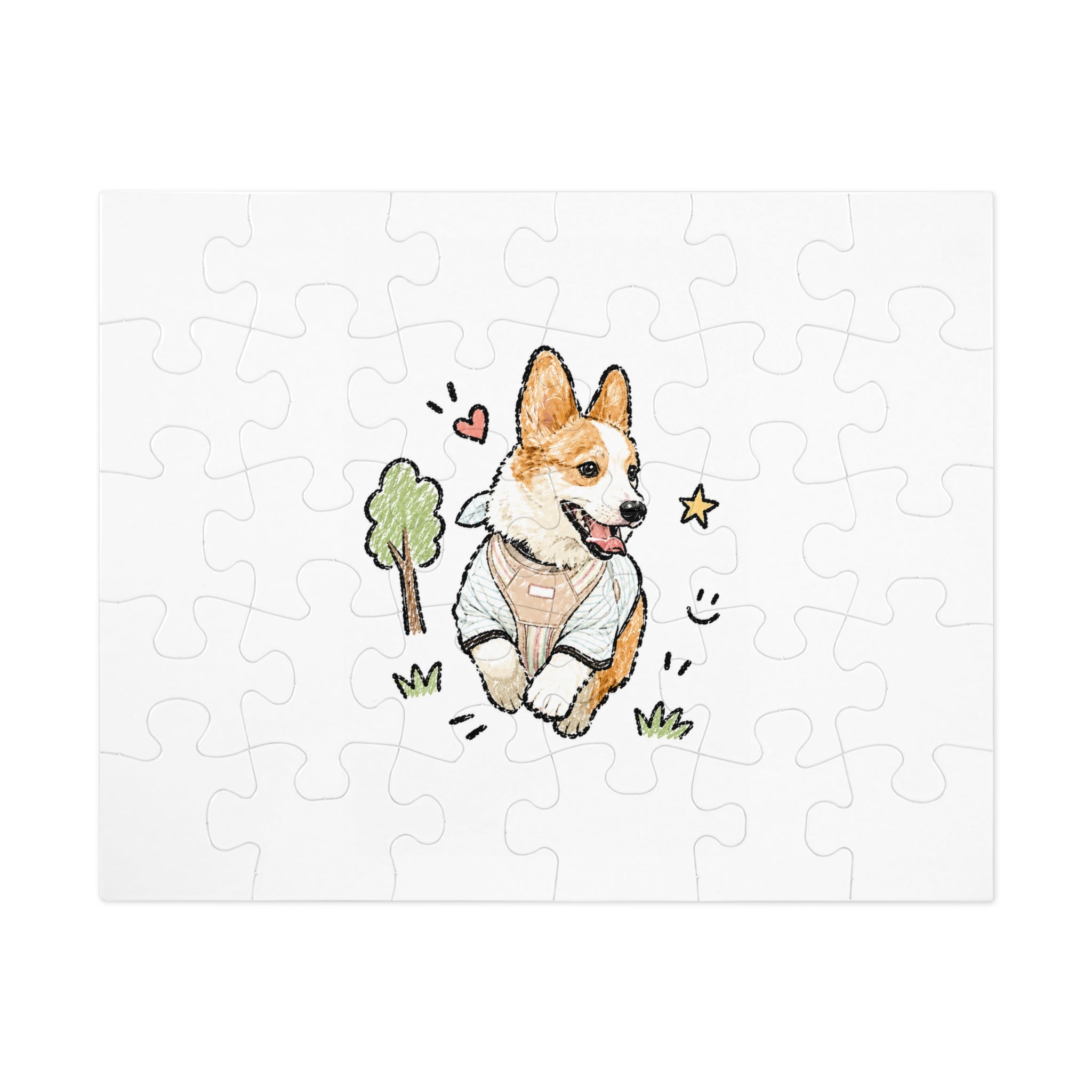 Custom Bold Doodle Portrait from Your Photo - Puzzle