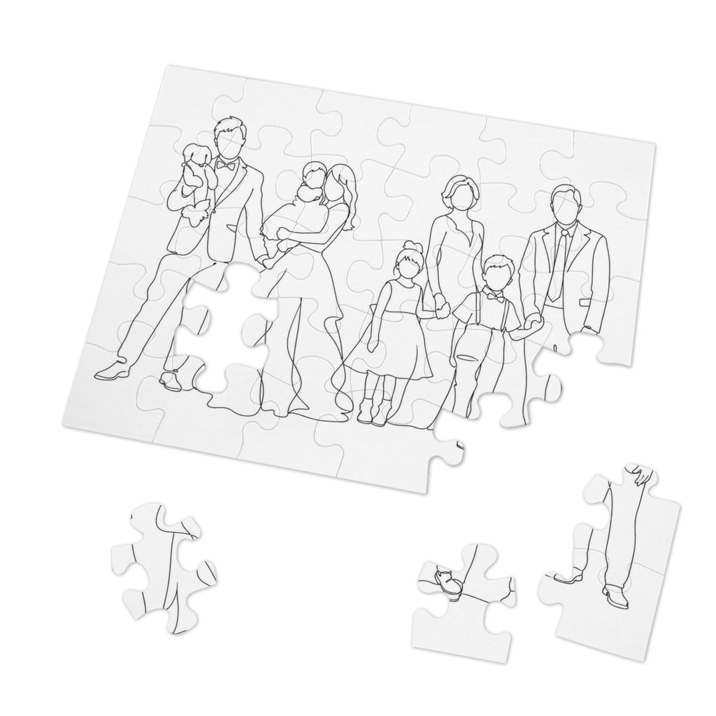 Custom One-Line Portrait from Your Photo - Puzzle