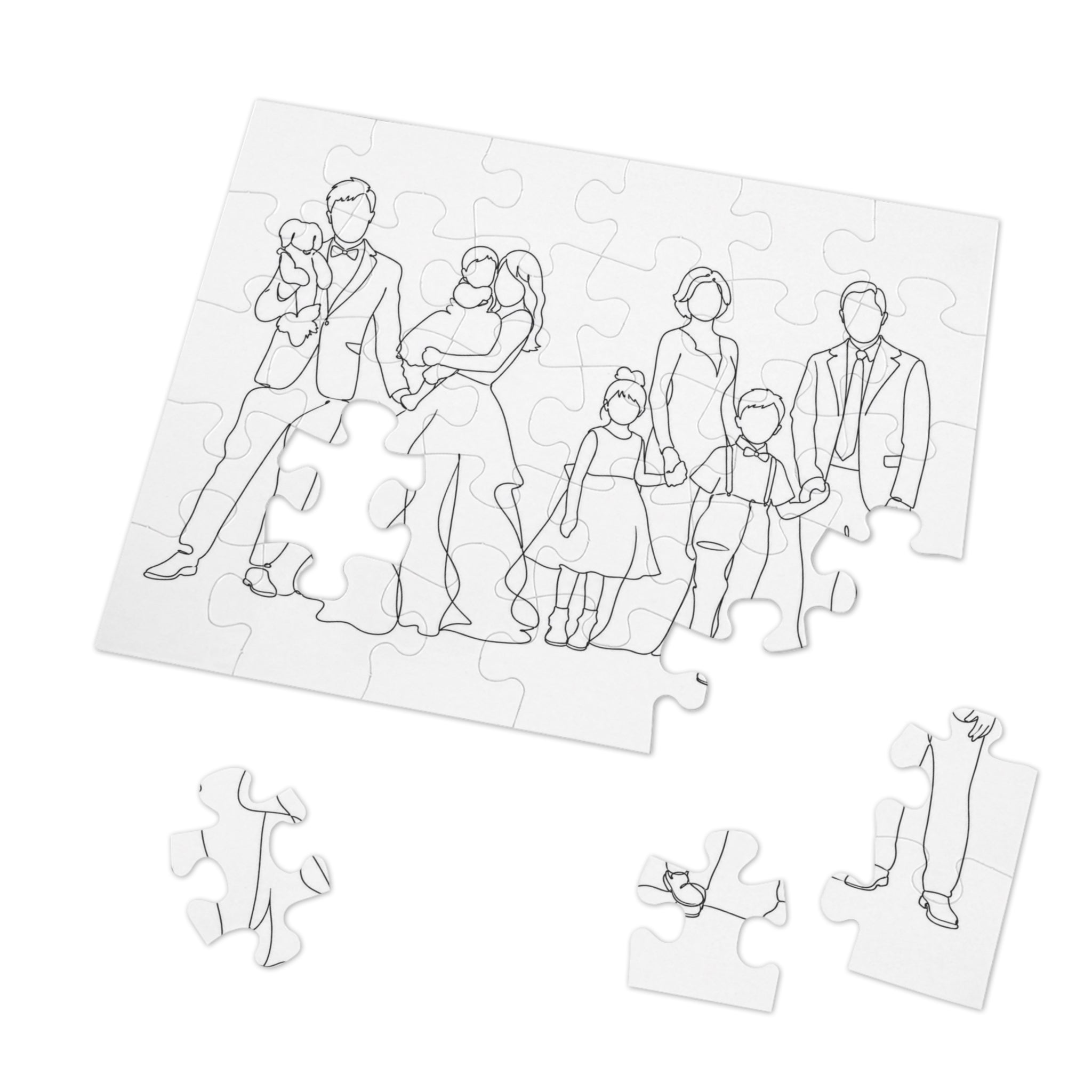 Custom One-Line Portrait from Your Photo - Puzzle