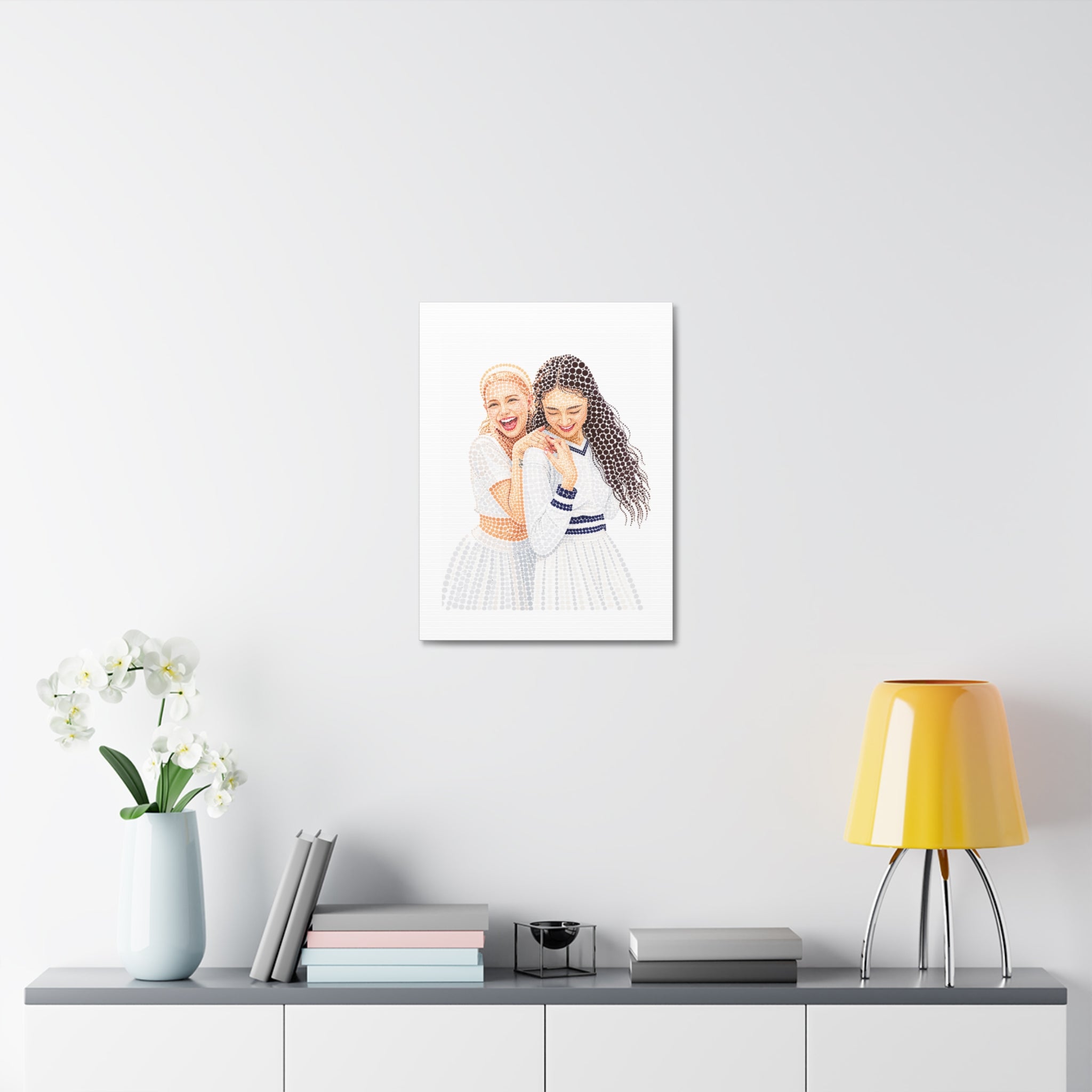 Custom Dots Portrait from Your Photo - Canvas Print