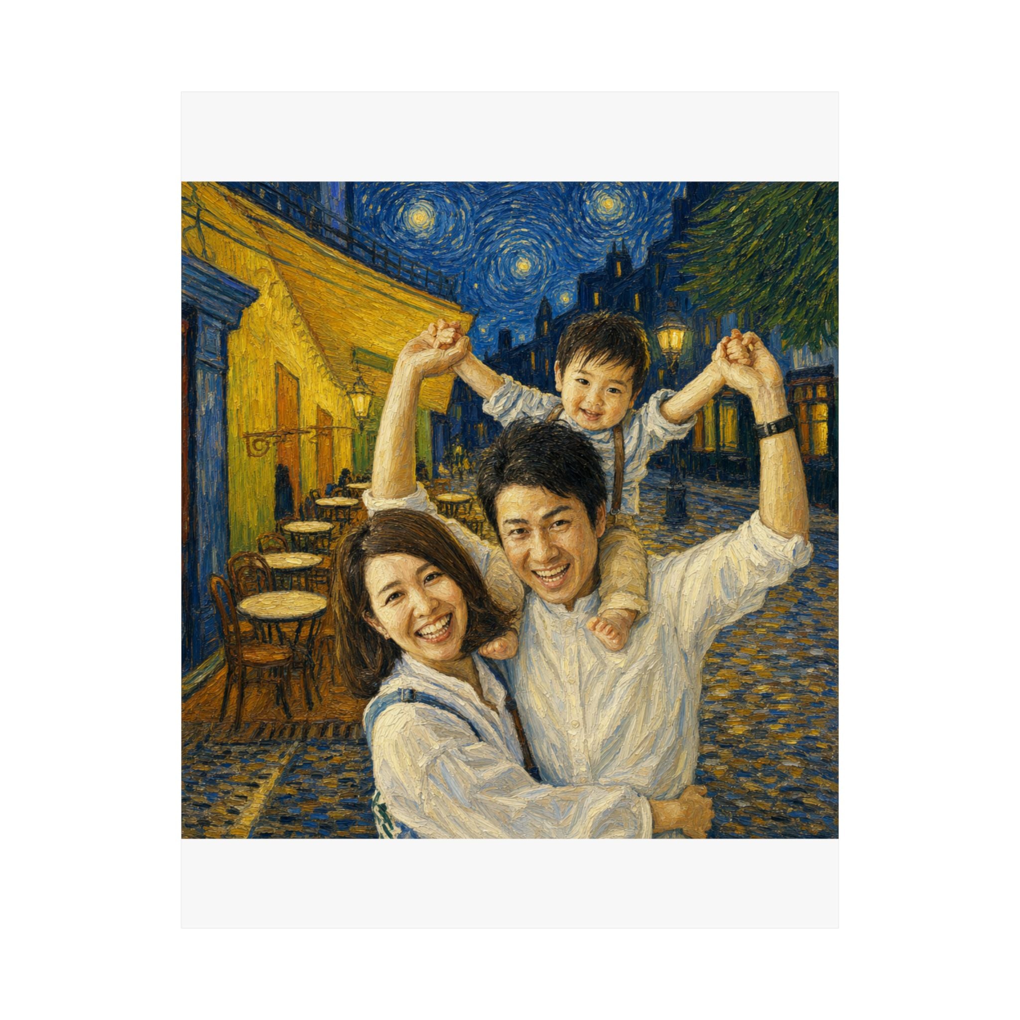 Custom Van Gogh Cafe Portrait from Your Photo - Poster (No Date)