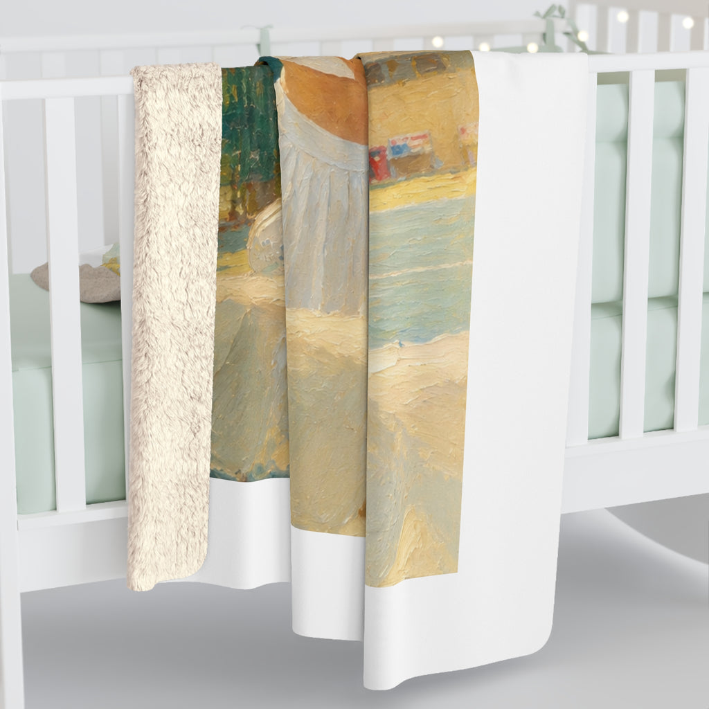 Custom Oil Painting Portrait from Your Photo - Sherpa Blanket